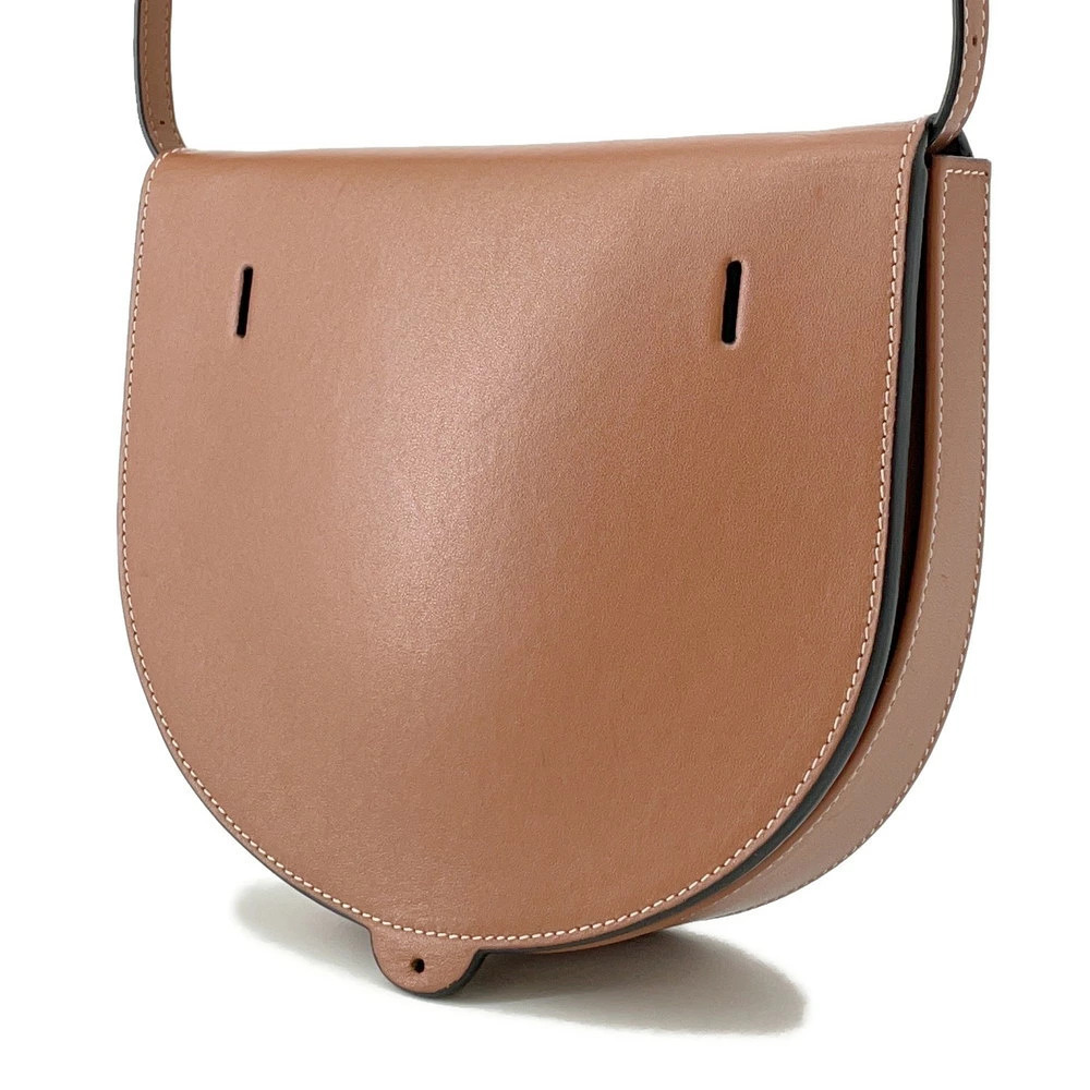 Loewe Shoulder Heel Anagram Leather Bag Black